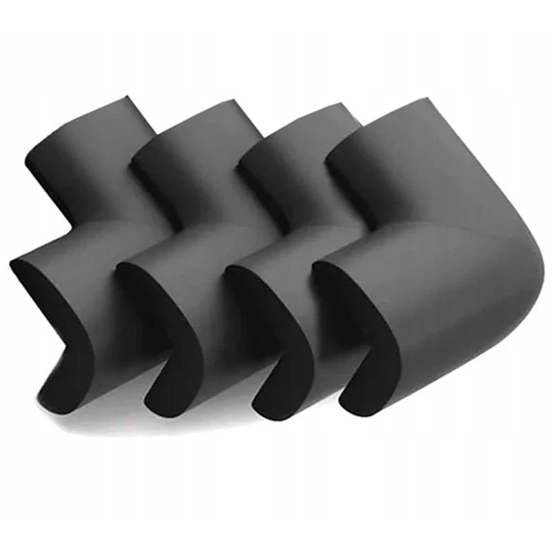 Ochranné penové rohy na nábytok čierne 4 ks
