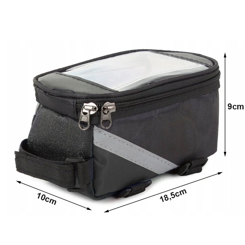 Cyklistická taška na mobil vodeodolná sivá