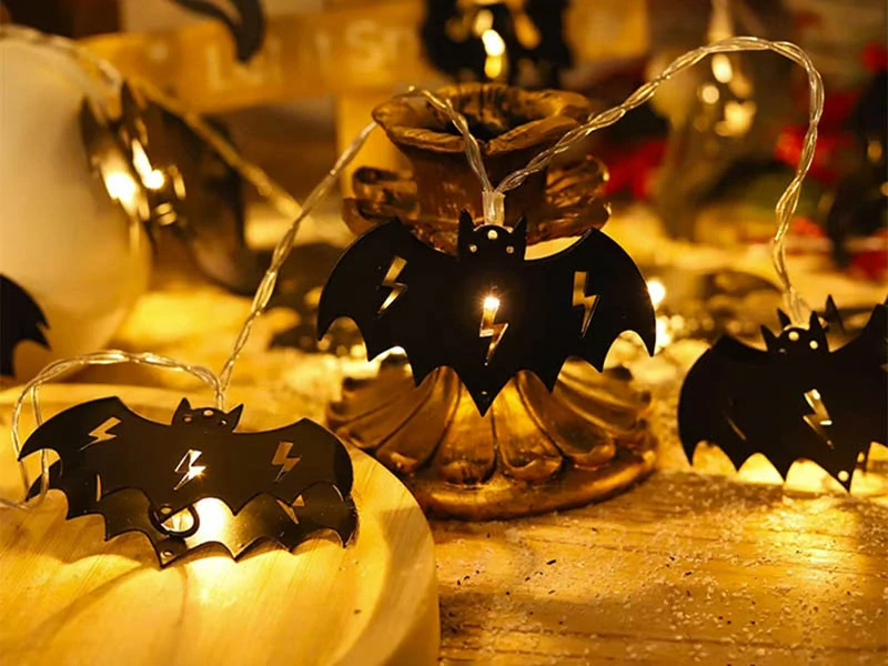 Halloweenska LED girlanda Netopiere 2m