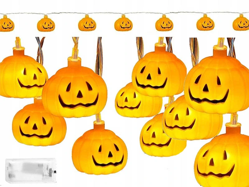 Halloweenska LED girlanda Tekvice 2m