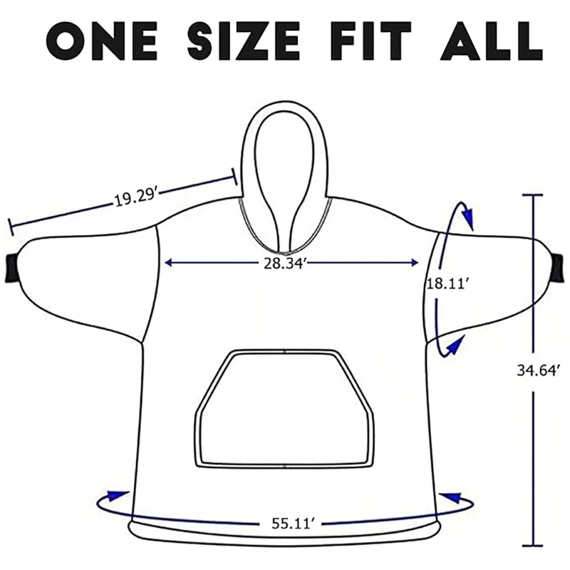 Teplá bunda XXL Oversize unisex tmavomodrá