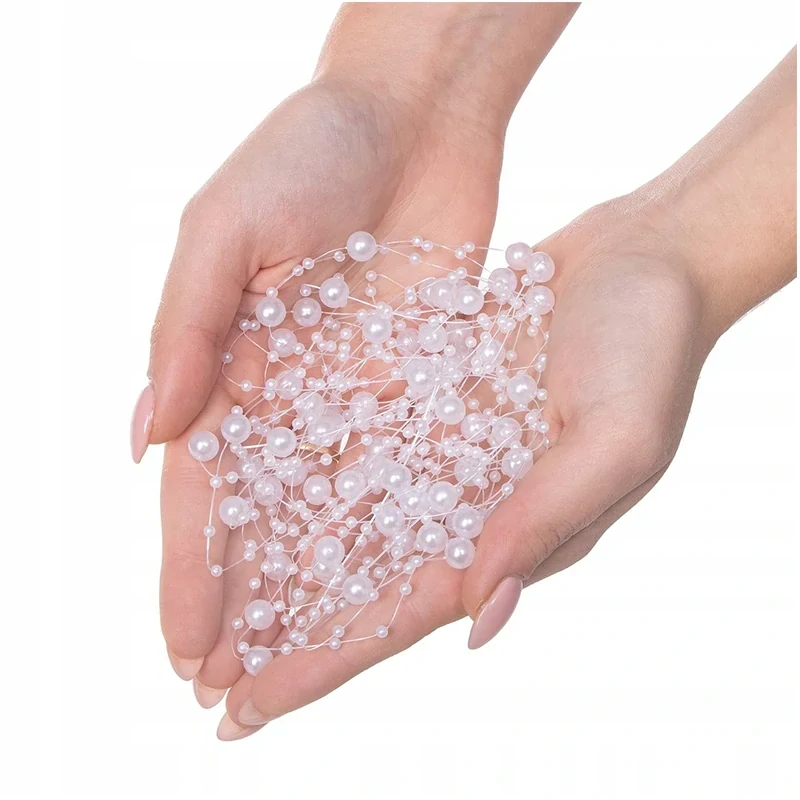 Vianočná reťaz - Perlová girlanda 5 metrov - perla 8 mm