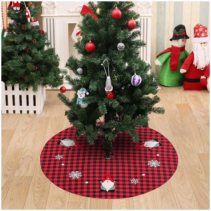 Koberček pod vianočný stromček károvaný - Vločka
