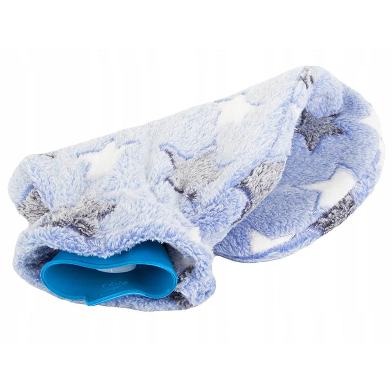 Termofor 2l - Hrejivá fľaša so svetríkom modrá Hviezdy