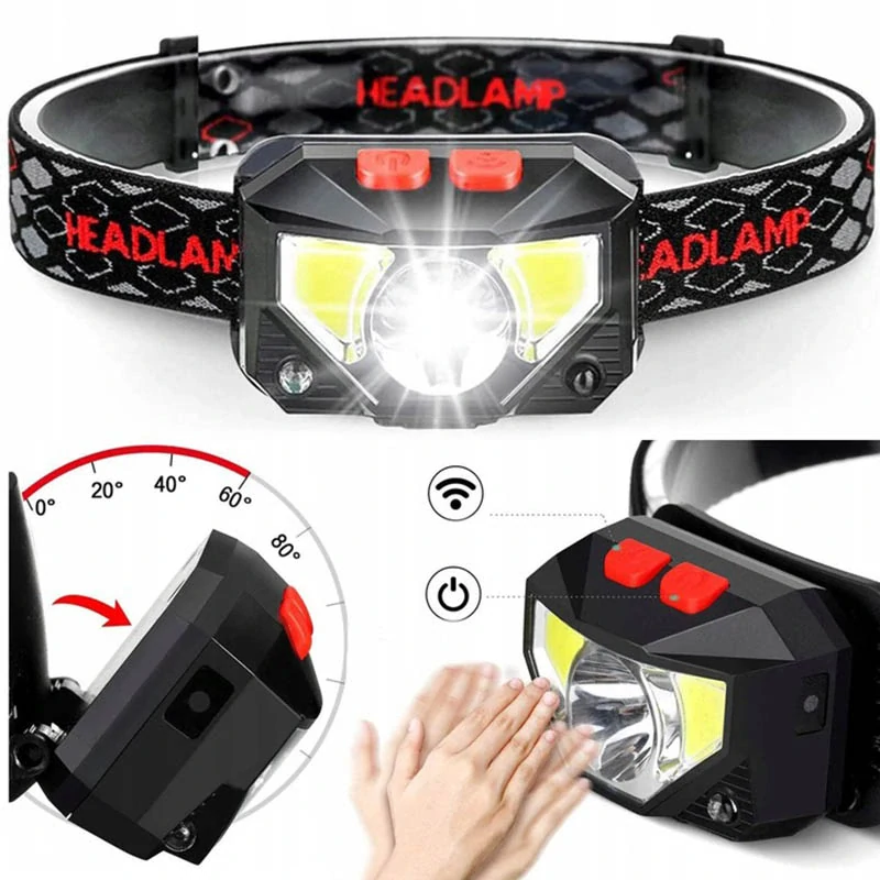 Profesionálna čelovka LED s pohybovým senzorom