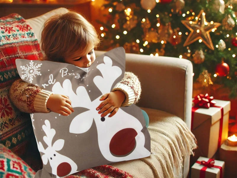 Vianočná obliečka vankúš 45x45cm Sob