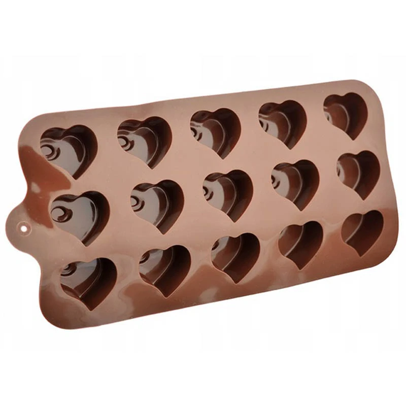 Silikónová forma na 15ks čokoládových srdiečok a kociek ľadu 19x10cm
