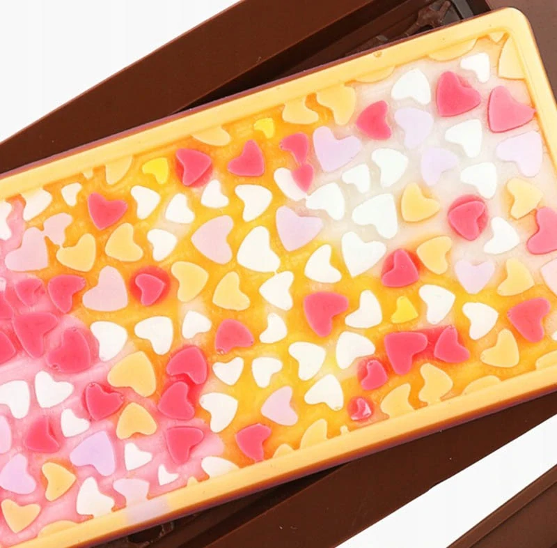 Silikónová forma na čokoládové srdiečka a kocky ľadu 21x10cm