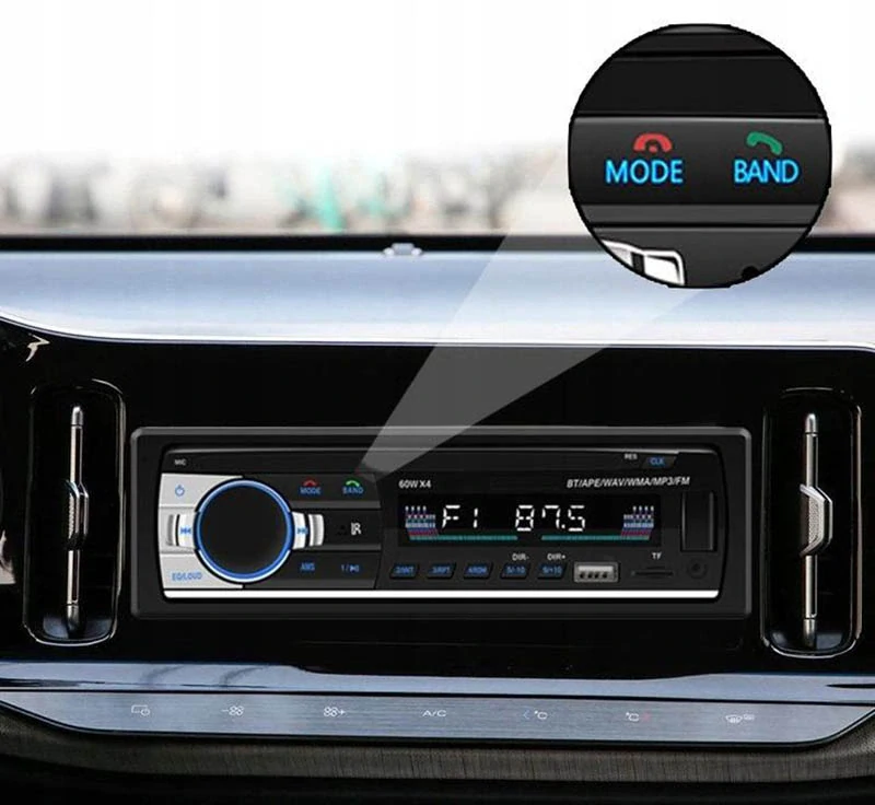 Bluetooth autorádio 1DIN s USB, AUX a diaľkovým ovládaním