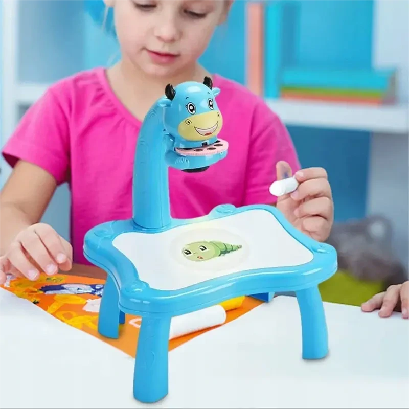 Tabuľka na kreslenie s projektorom Krava modrá