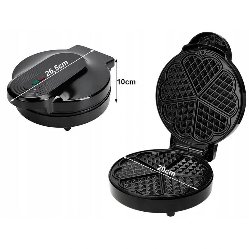 Vaflovač – 5 nadýchaných vaflí v tvare srdca 1000 W