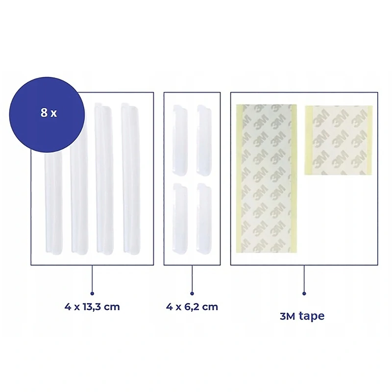 WENKO MAXIMEX - Ochranná lišta na hranu dverí 8 ks