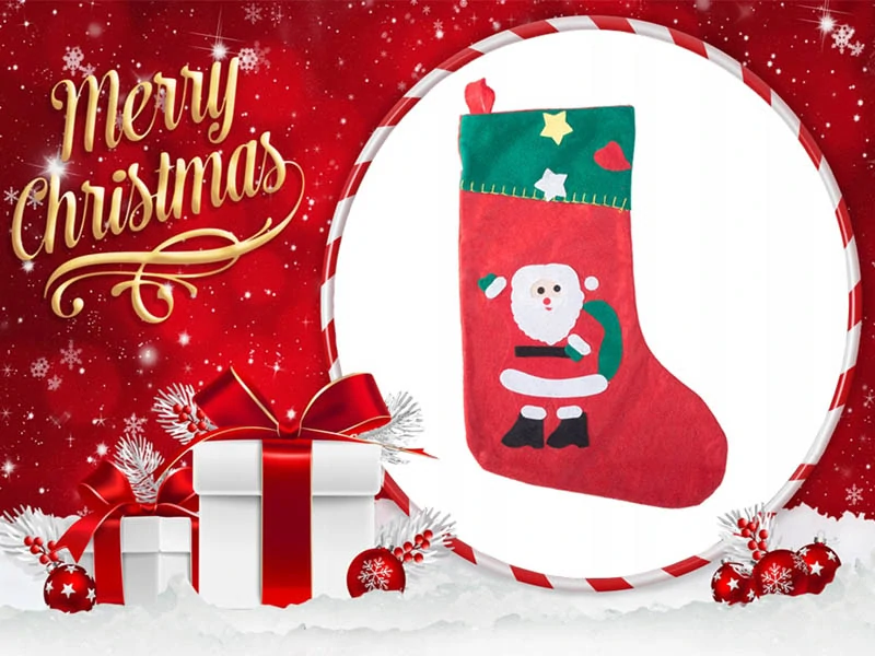 Vianočná čižma z filcu 40cm