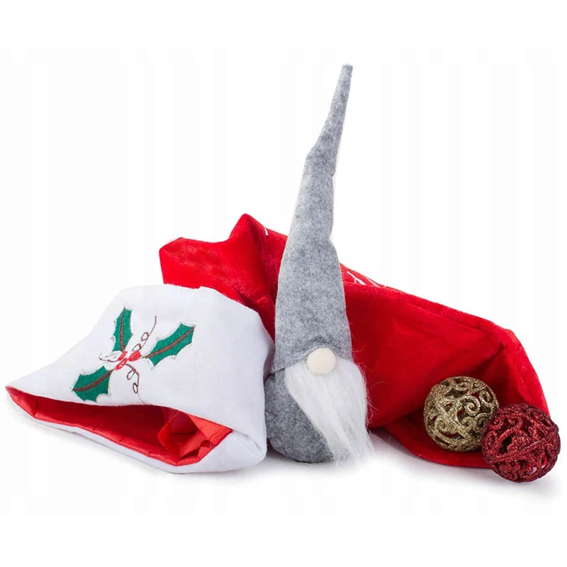 Vianočný škriatok 30cm sivý