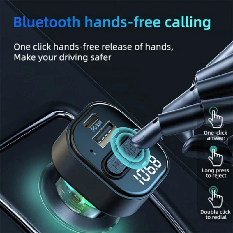 Bluetooth transmitter do auta C50 s USB nabíjačkou