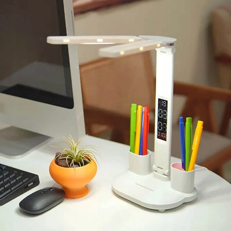 LED stolná lampa s dvomi hlavami 6v1