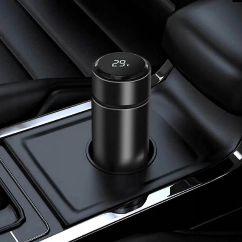 Inteligentný termo hrnček s LCD displejom 500ml čierny