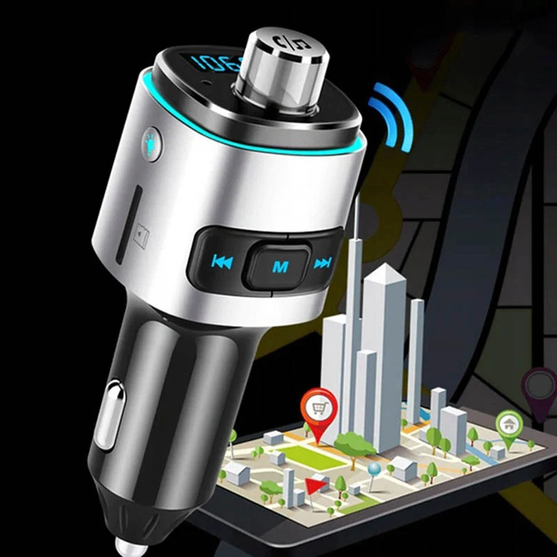 Bluetooth FM Transmitter do auta s rýchlonabíjačkou BC42