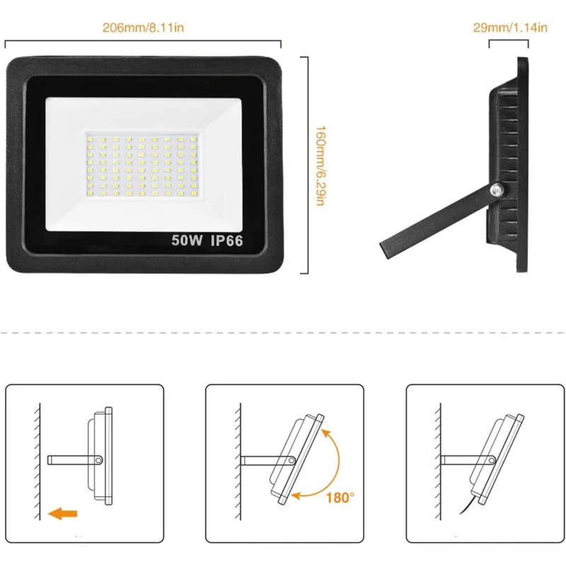 Vonkajší reflektor LED 50W