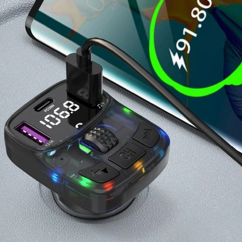 Bluetooth transmitter do auta CS13 s duálnou USB nabíjačkou