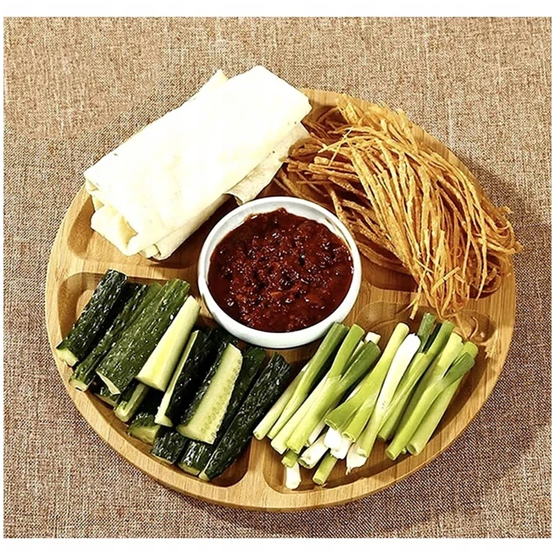 Bambusová otočná servírovacia doska 33 cm