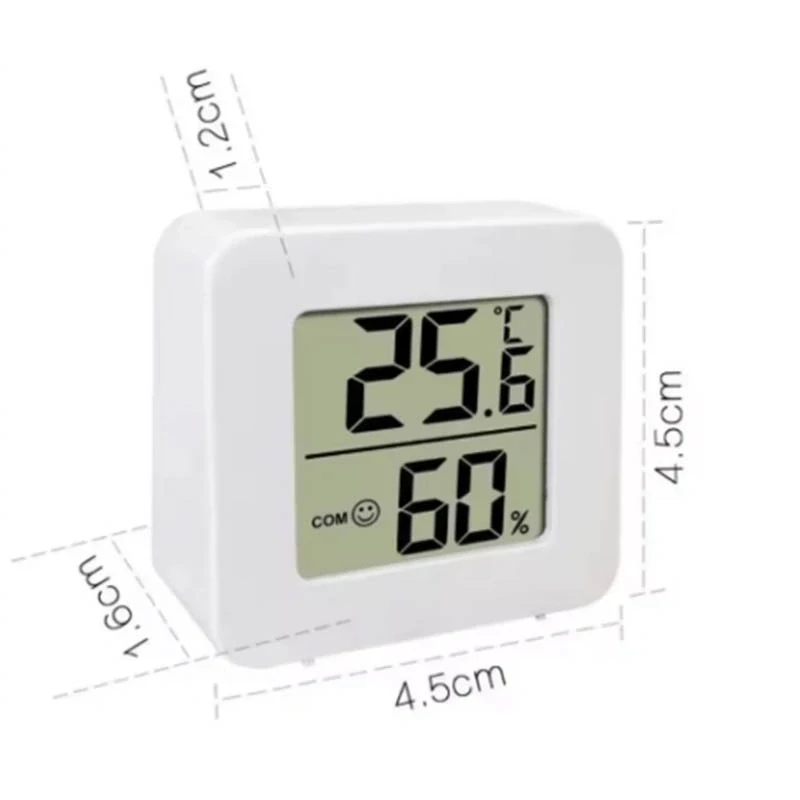 Meteorologická stanica s teplomerom a vlhkomerom čierna