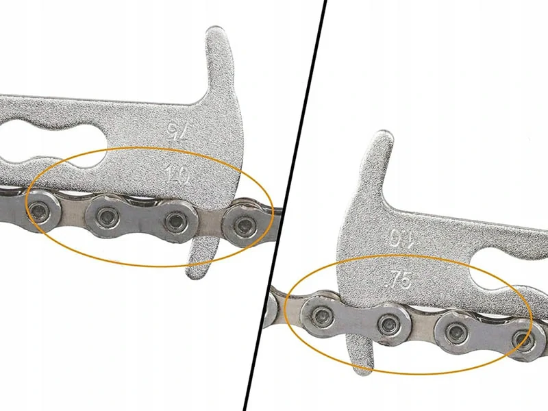 Mierka na meranie opotrebovania reťaze bicykla