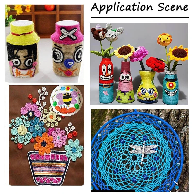 Jutový špagát prírodný 200g - červený