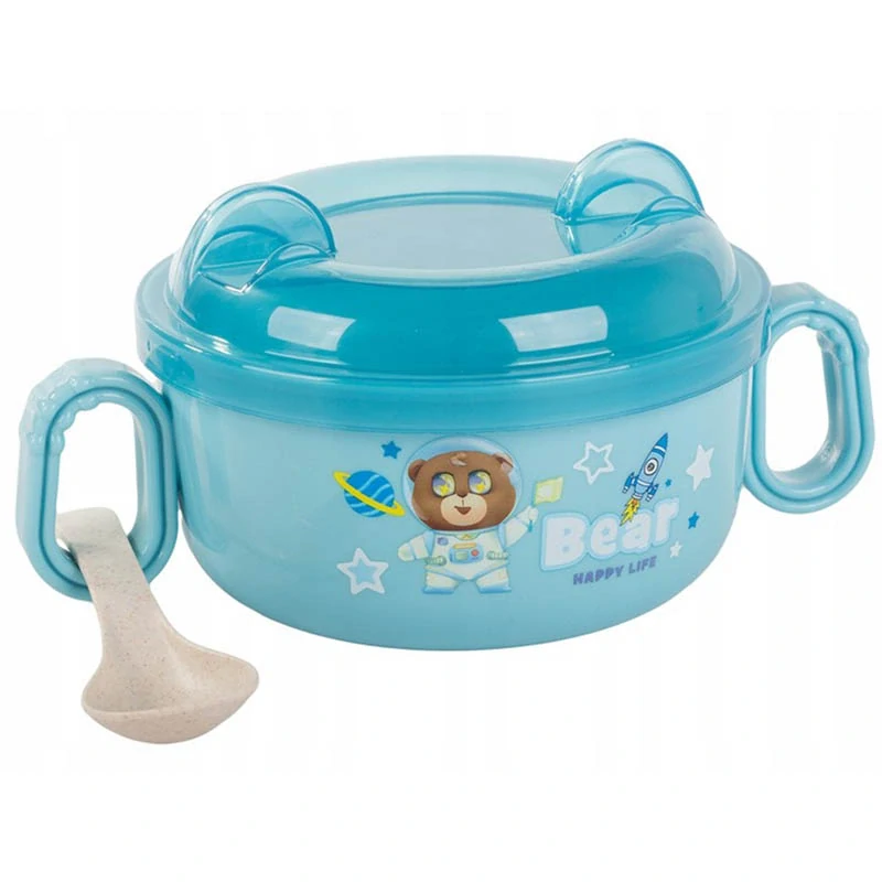 Detská miska 600ml s uškami + lyžička