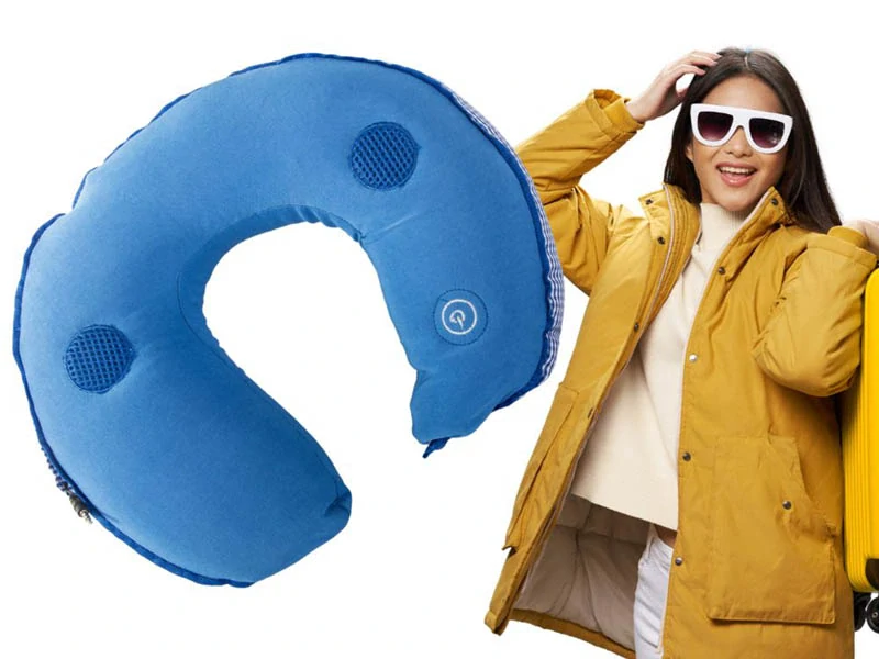 Cestovný vankúš masážny s reproduktorom