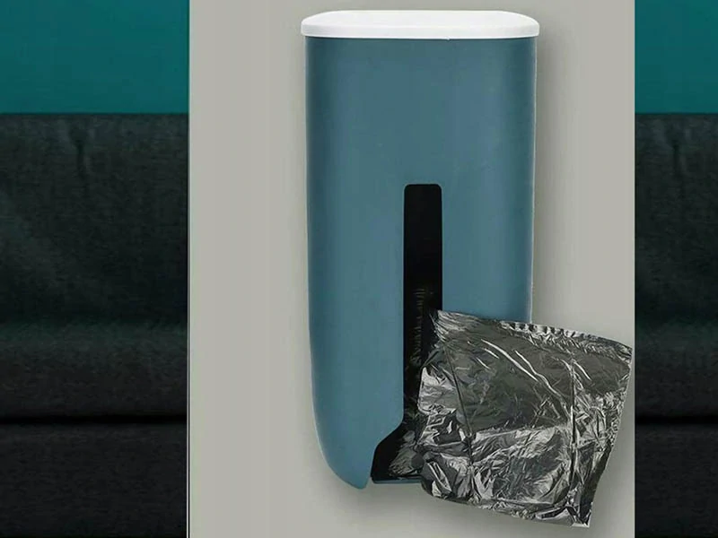 Nástenný zásobník na tašky modrý