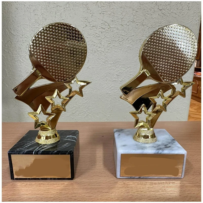 Stolný tenis - Športová trofej na podstavci s vlastným textom 15 cm