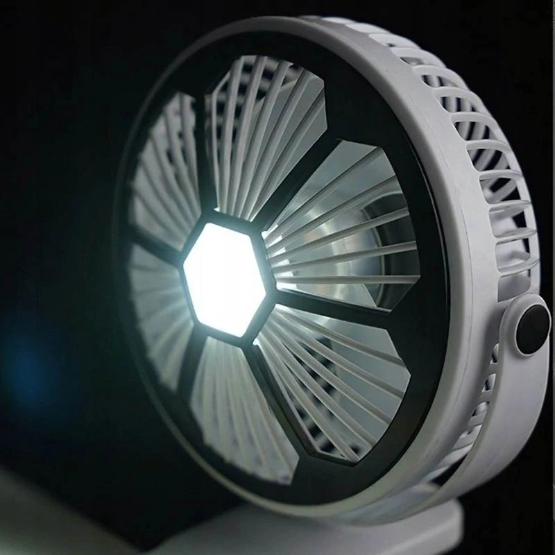 Stolný ventilátor s klipom a LED lampou
