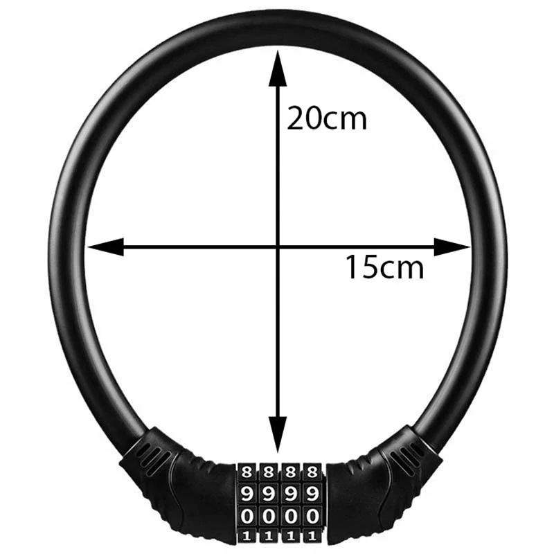 Zámok na bicykel 60cm na kód