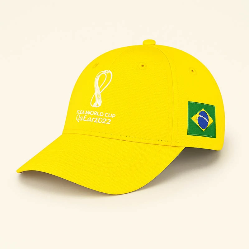 Brazil - Fanúšikovská šiltovka UEFA: Športový dizajn s vlajkou krajiny