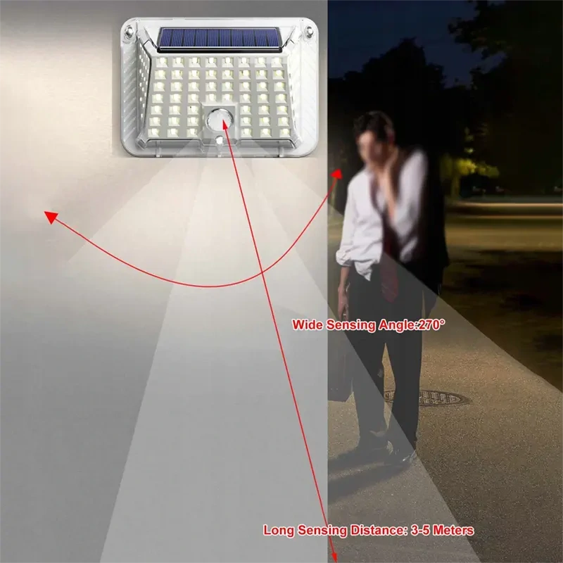Záhradná solárna lampa 90 LED so senzorom pohybu a súmraku