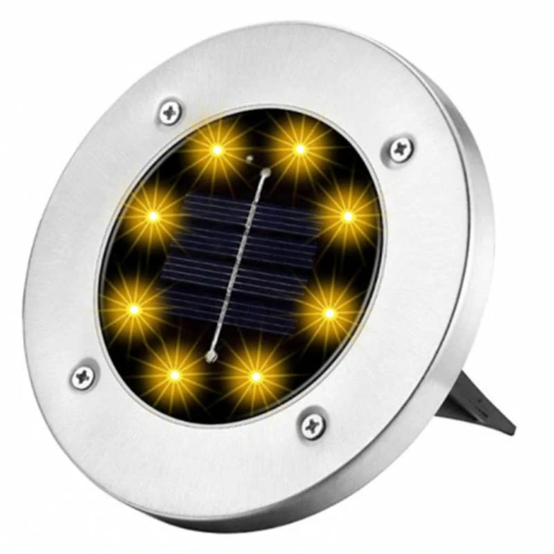 Záhradné solárne lampy 8 LED 4ks