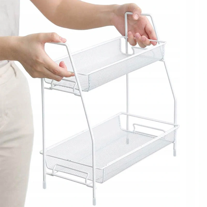 Kovový organizér 32 x 31 x 17cm biely