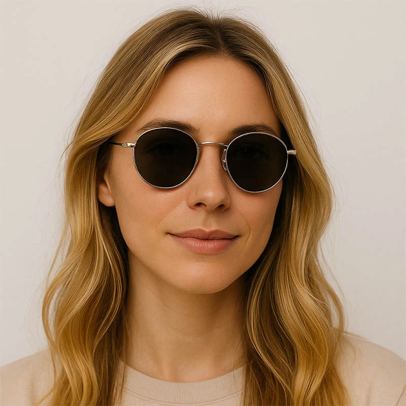 Unisex slnečné okuliare s kovovým rámom a UV ochranou