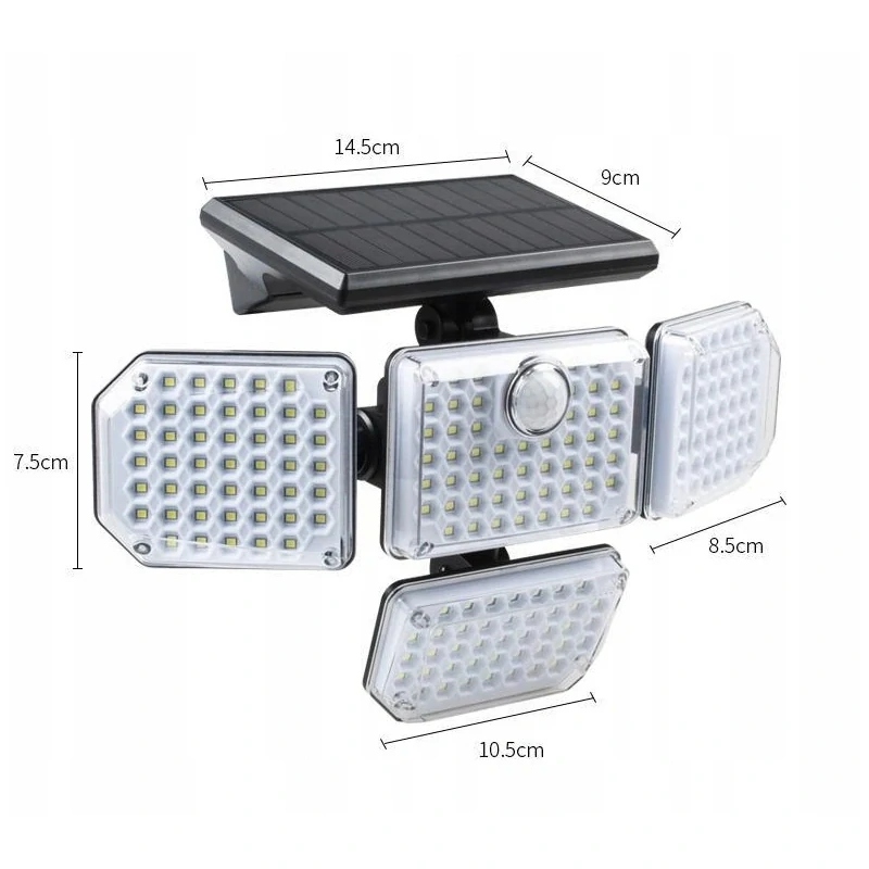 Solárna halogénová lampa 181LED so senzorom pohybu a súmraku