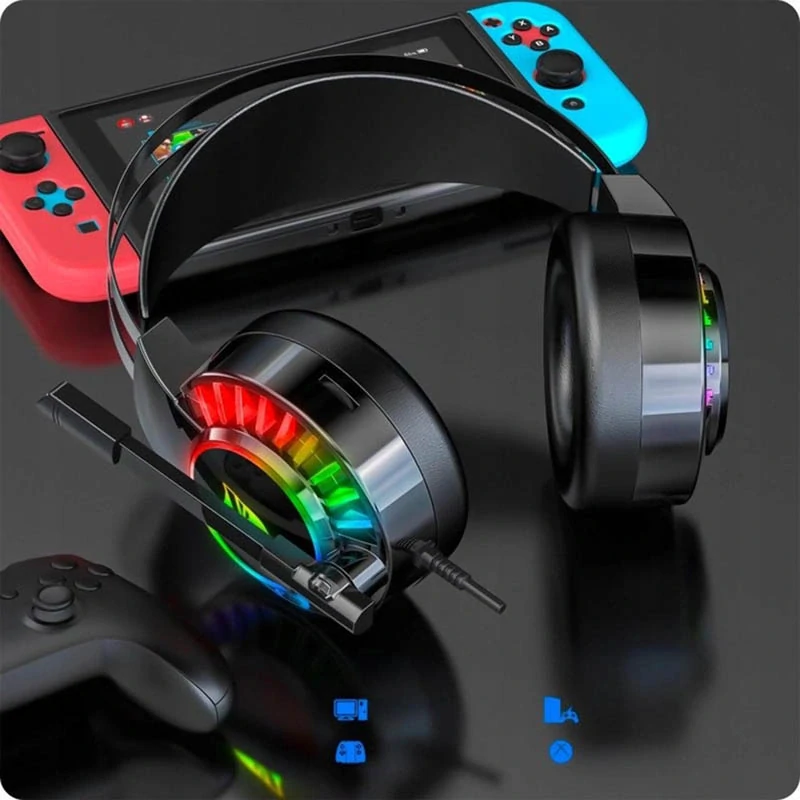 Herné slúchadlá LED s mikrofónom G605