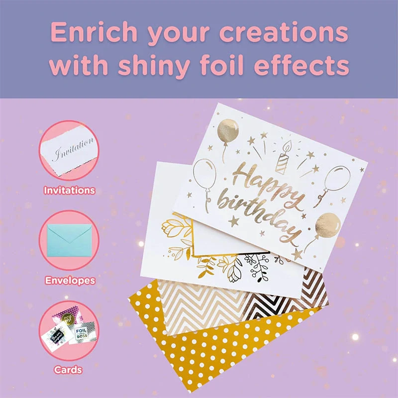 Aplikátor horúcej fólie Crafts & Co – štartovacia sada na tvorbu luxusných dekorácií