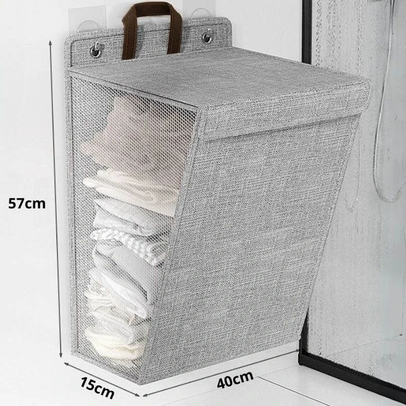 Závesný kôš na prádlo 30L sivý