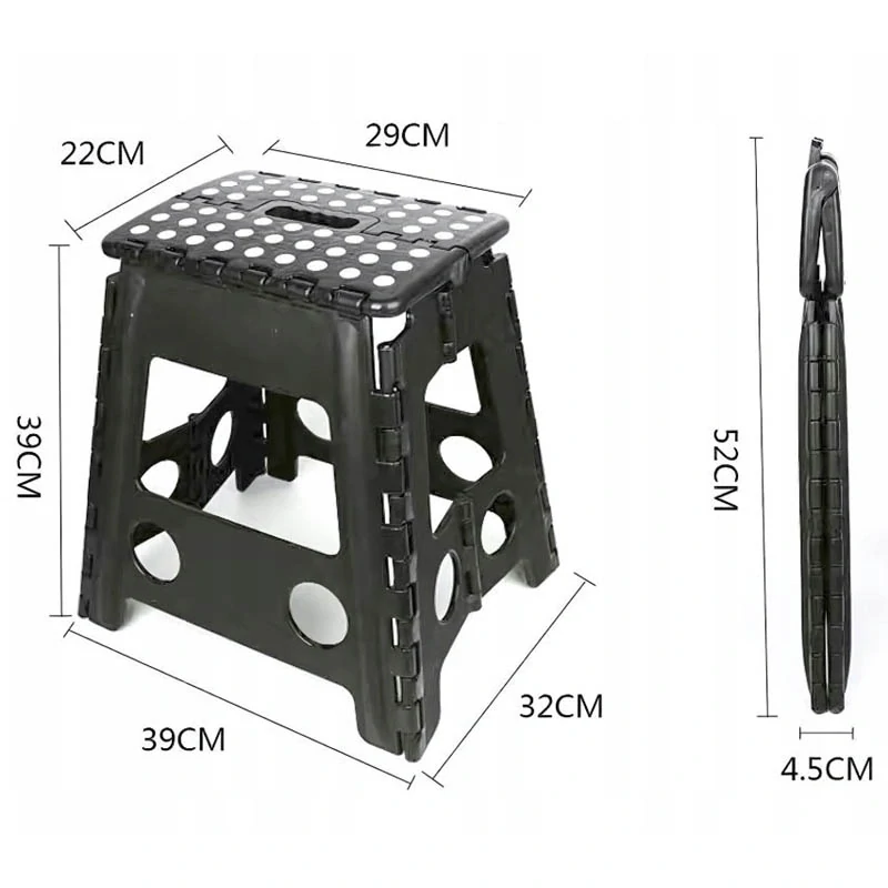 Skladacia stolička do 100kg čierna