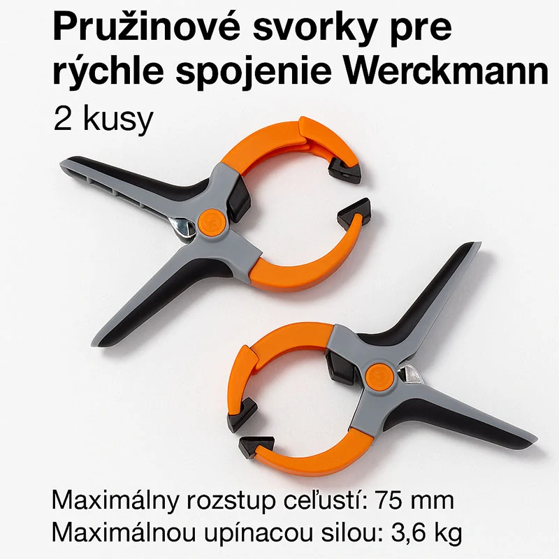 Werckmann - Prítlačné pružinové svorky pre rýchle spojenie: 2ks