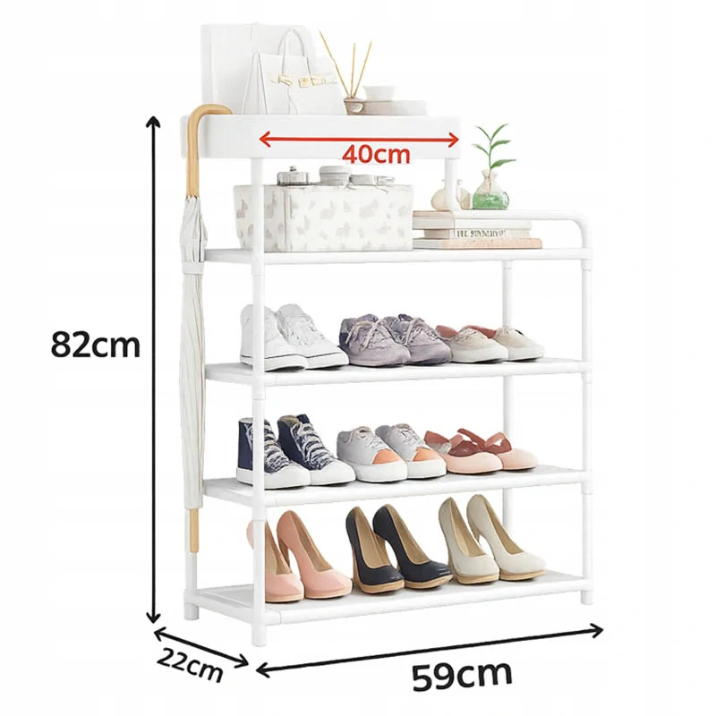 Regál na topánky 82cm biely