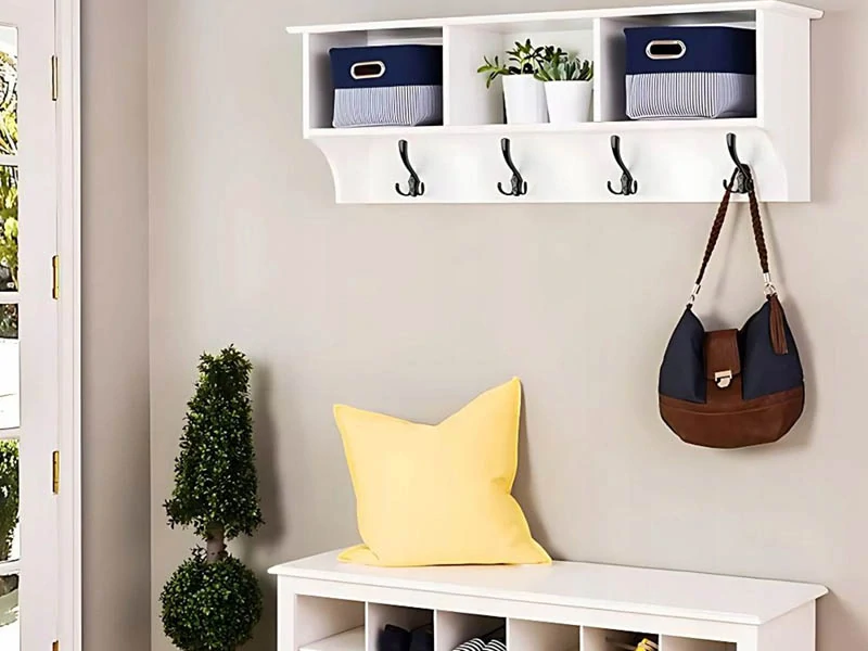 Sada kovových vešiakov na stenu 5ks čierne