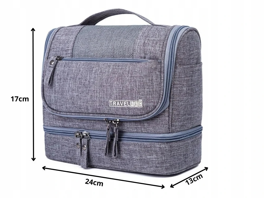 Cestovná kozmetická taška sivá