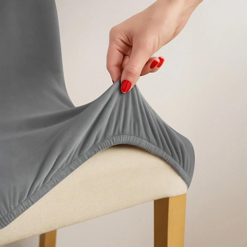 Poťahy na stoličku tmavosivé 6ks