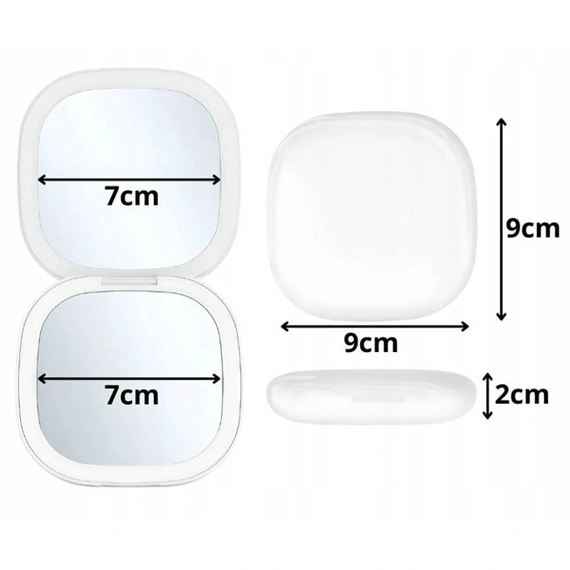 Kozmetické zrkadielko s LED podsvietením